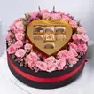 Exquisite Pink Rose and Godiva Chocolate Gift Set