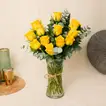 Morning Smiles Yellow Rose Vase