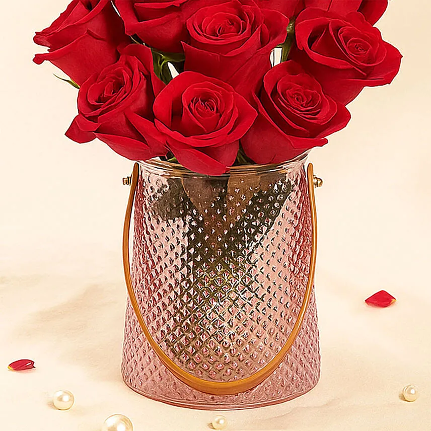 Valentine's Day Roses Elegance Vase