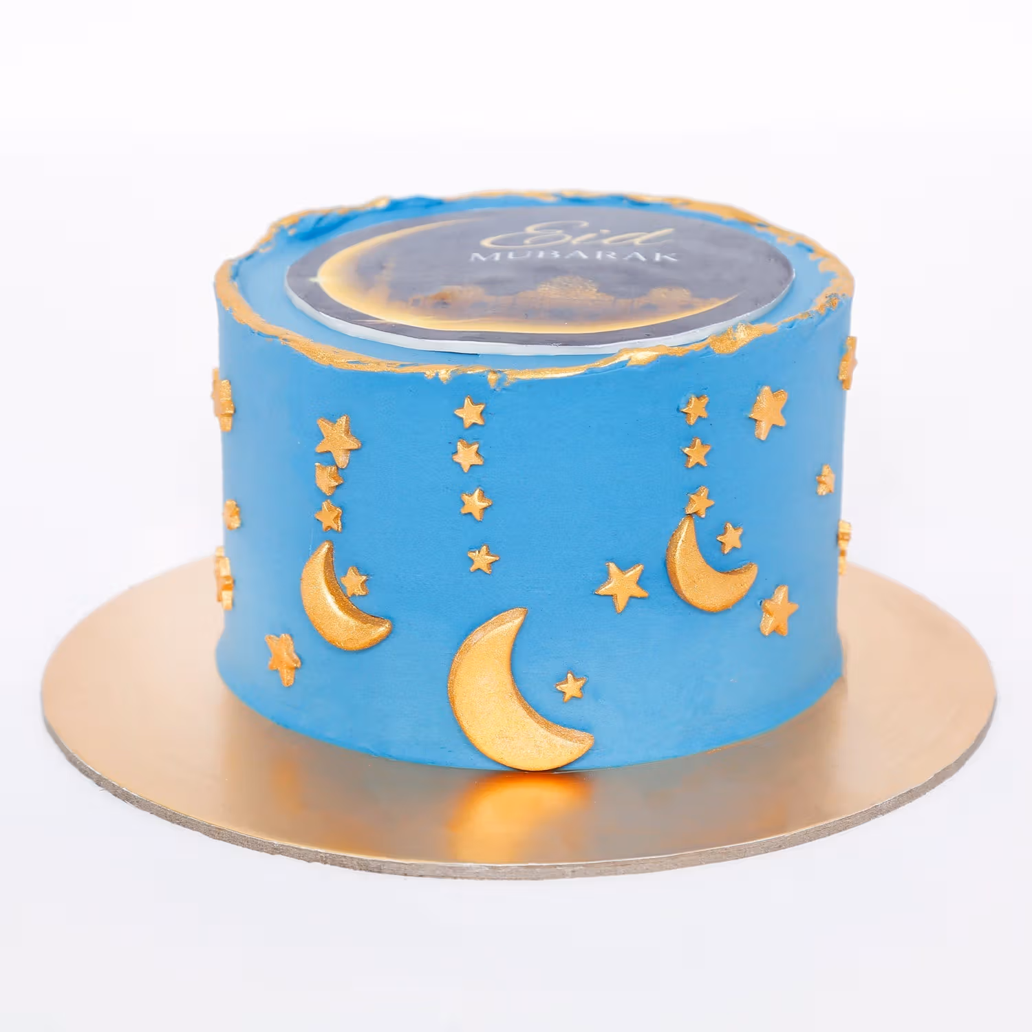 Eid Mubarak Turquoise Red Velvet Cake - 600g Celebration Delight