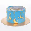 Eid Mubarak Turquoise Red Velvet Cake - 600g Celebration Delight