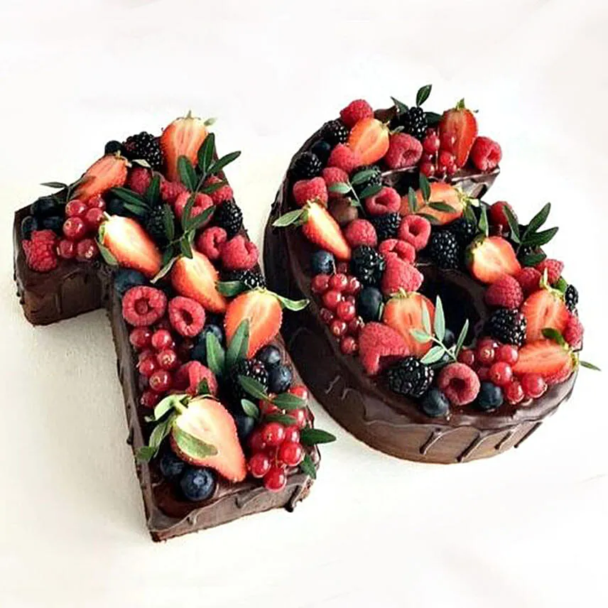 Number 16 Mixed Berries Cake