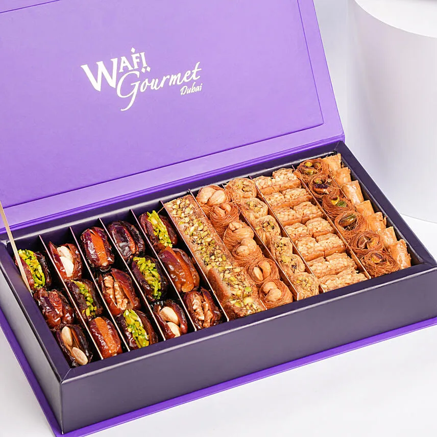 Stuffed Dates and Baklawa Mixed By Wafi