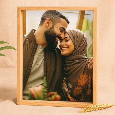 اطار صور خشبي هدية حب