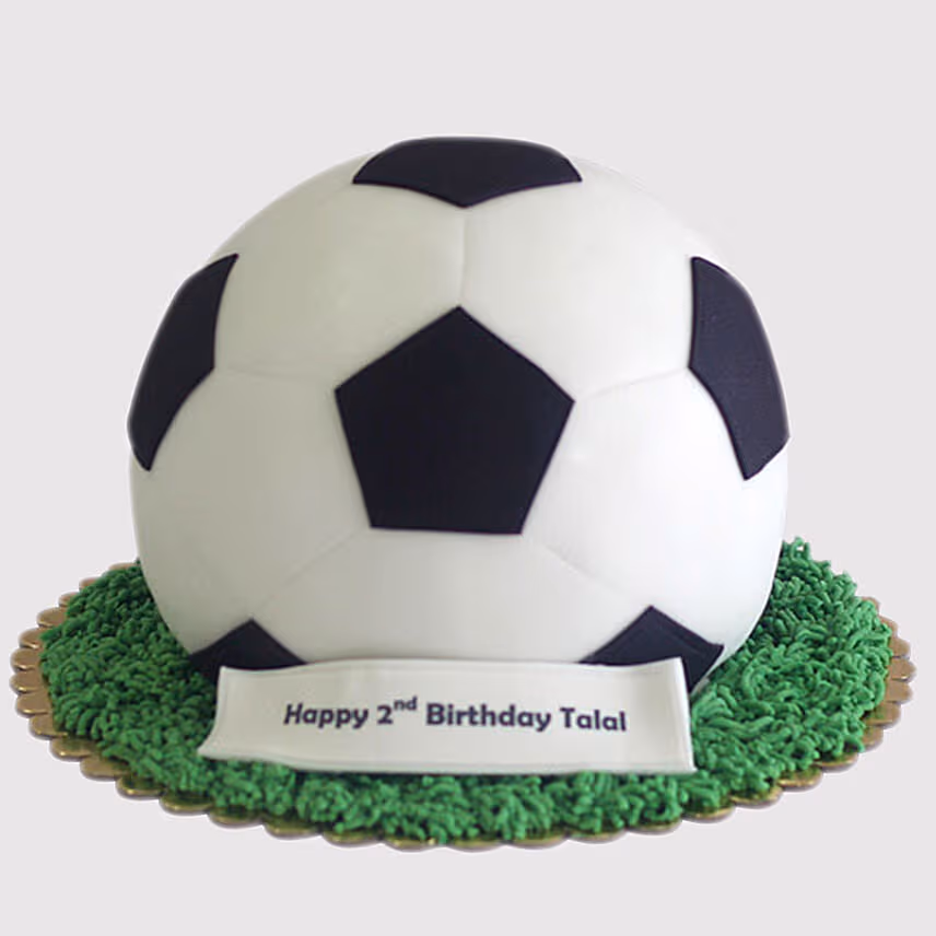 Football Shaped Vanilla Cake
