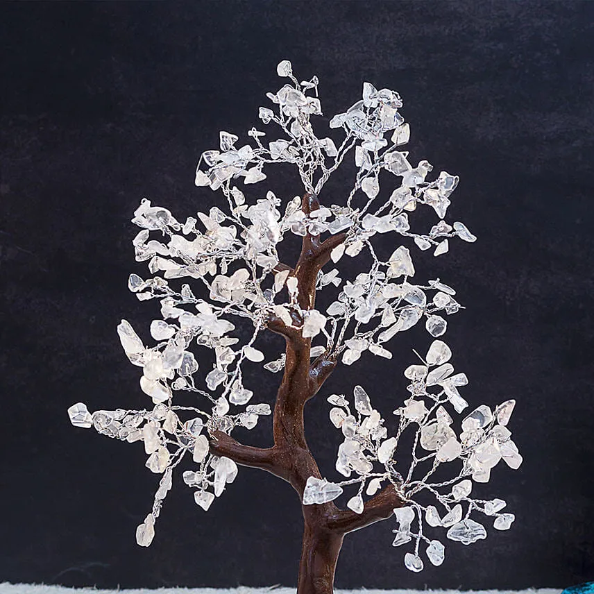 White Agate Stone Handcrafted Wishing Tree