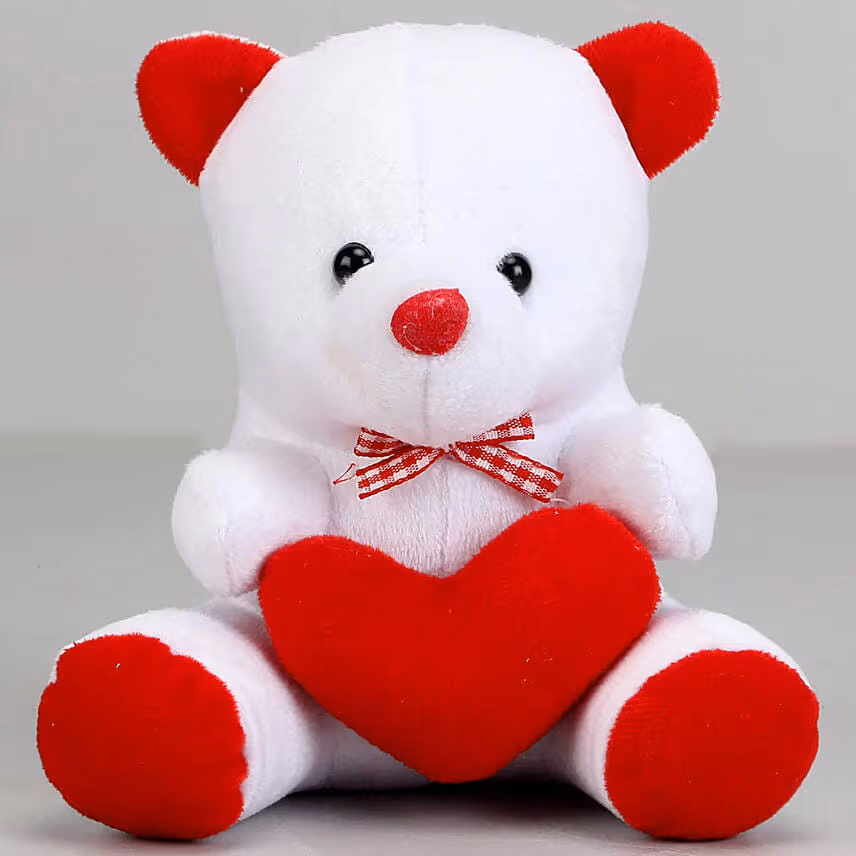 Red 10 Roses Love Bouquet With 6 inches Teddy Bear