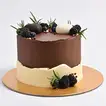 Deluxe Heartfelt Chocolate Cake with Berries & Cream