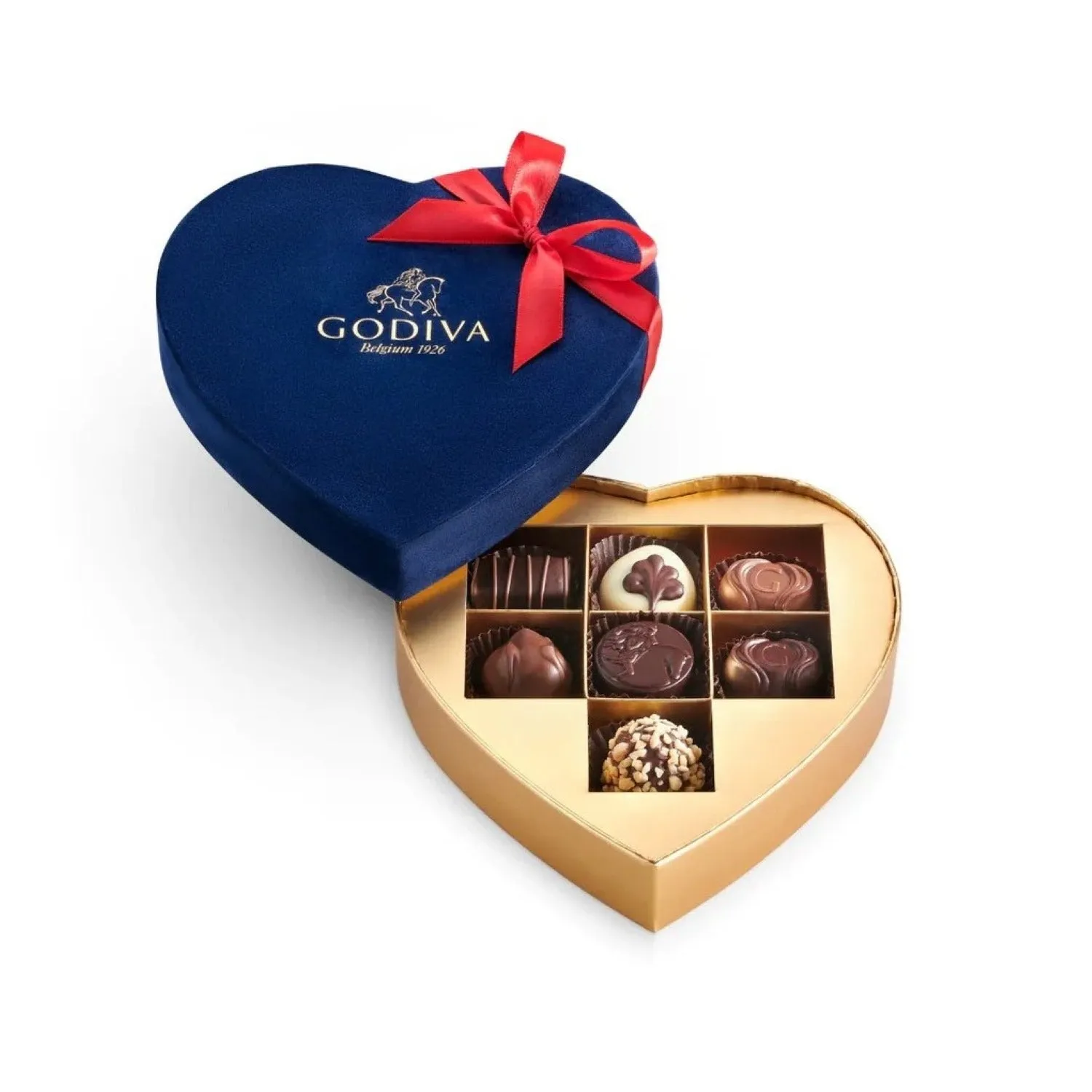 Godiva-Blue Heart Box 7 Pcs