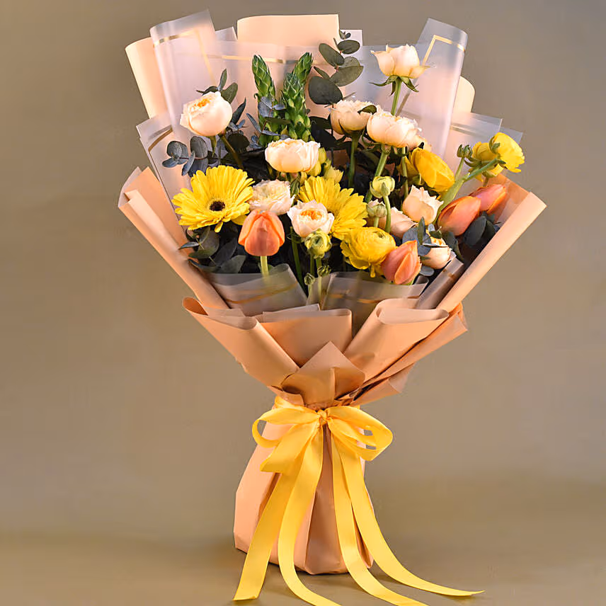 Spunky Mixed Flowers Bouquet