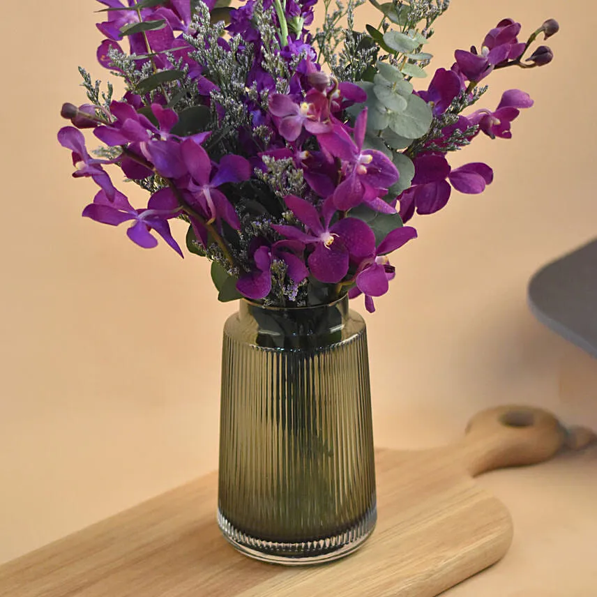 Majestic Flowers Designer Vase