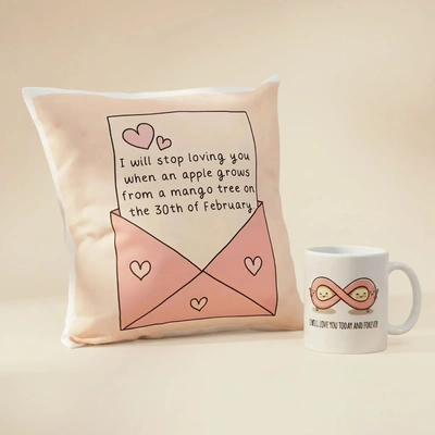 Infinite Love Cushion & Mug Gift Set - Perfect for Every Occasion