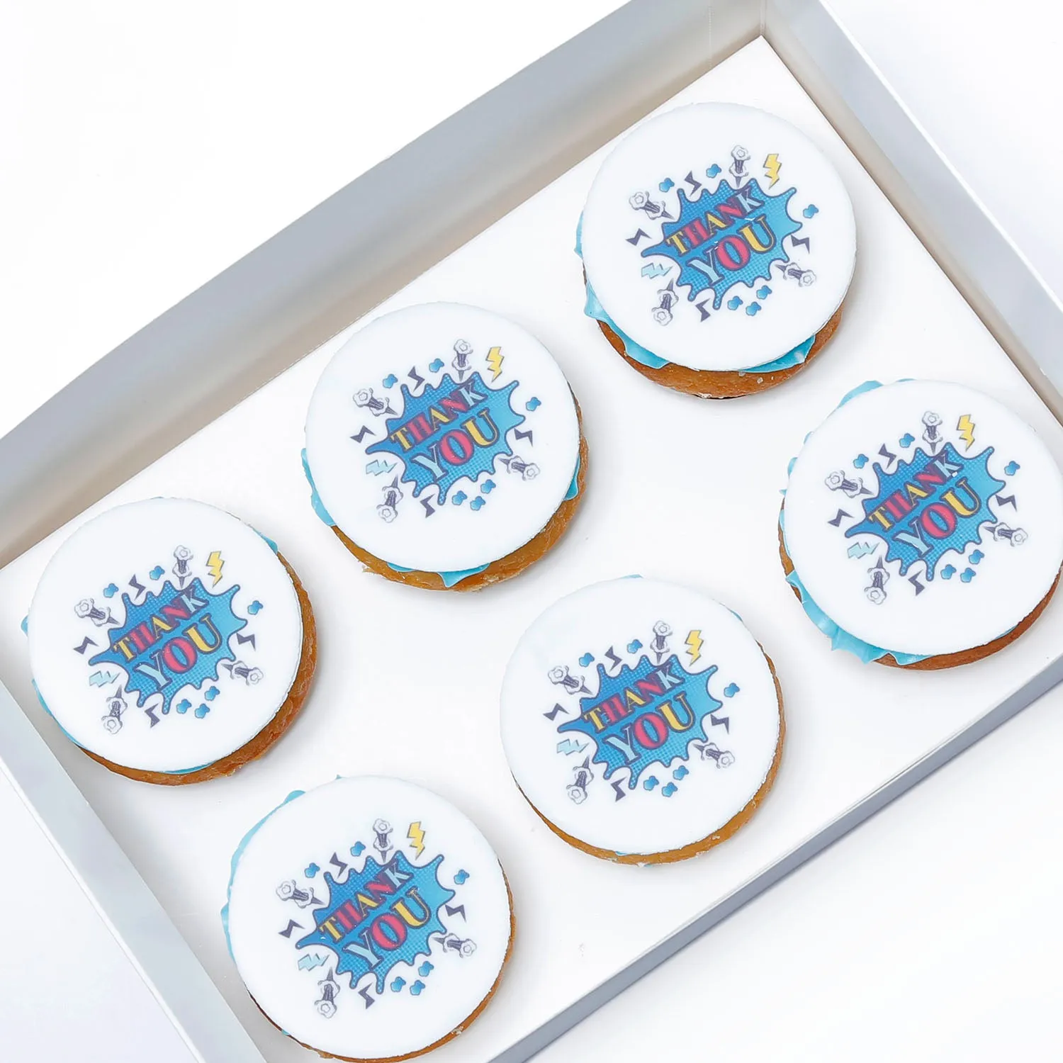 Delicious Chocolate Thank You Cupcakes - 6 Pieces