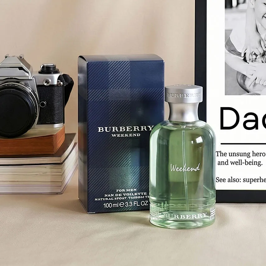 Fathers Day Personalised Frame & Burberry Weekend Perfume