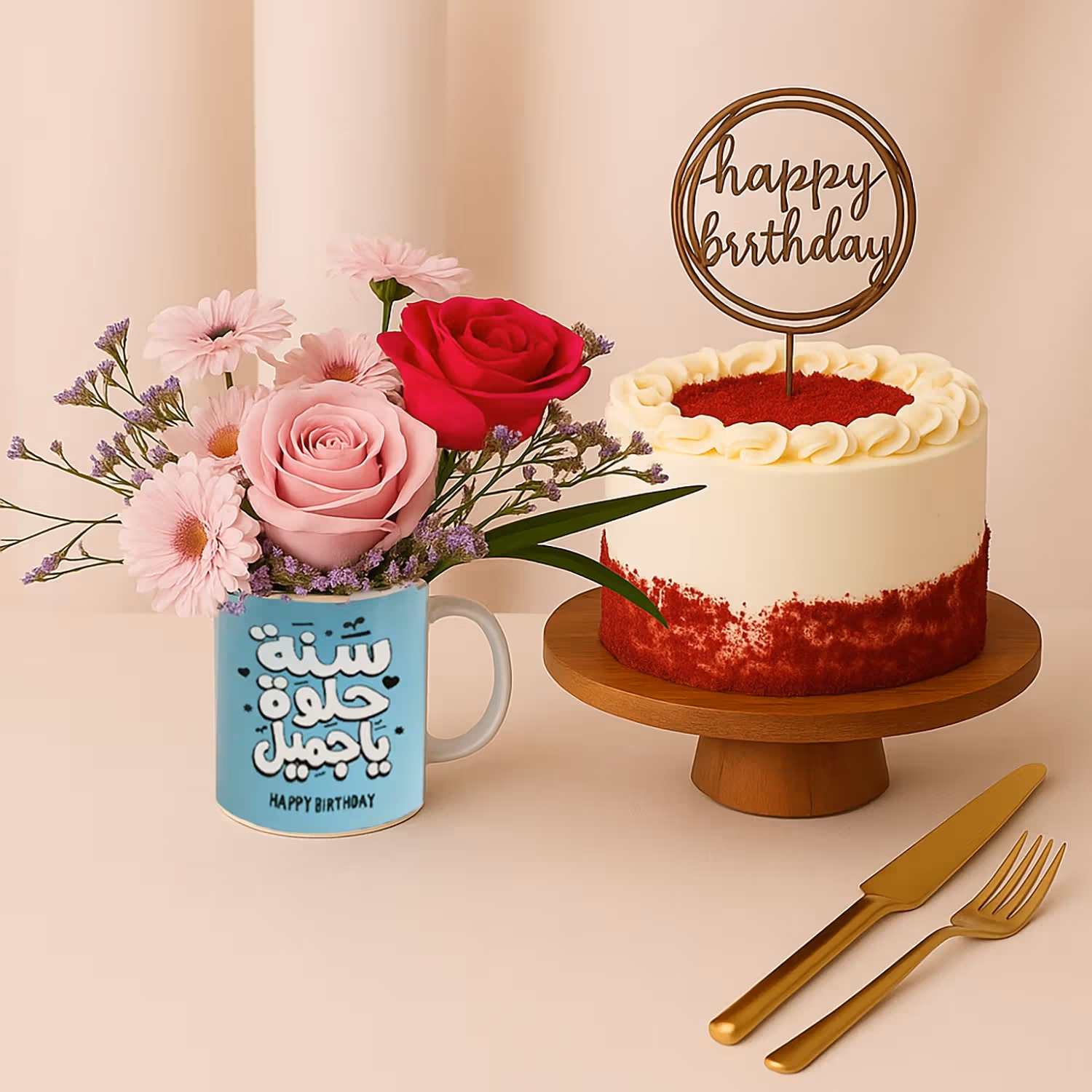 كيك ردفلفت كلاسيكي لعيد الميلاد - 8 قطع