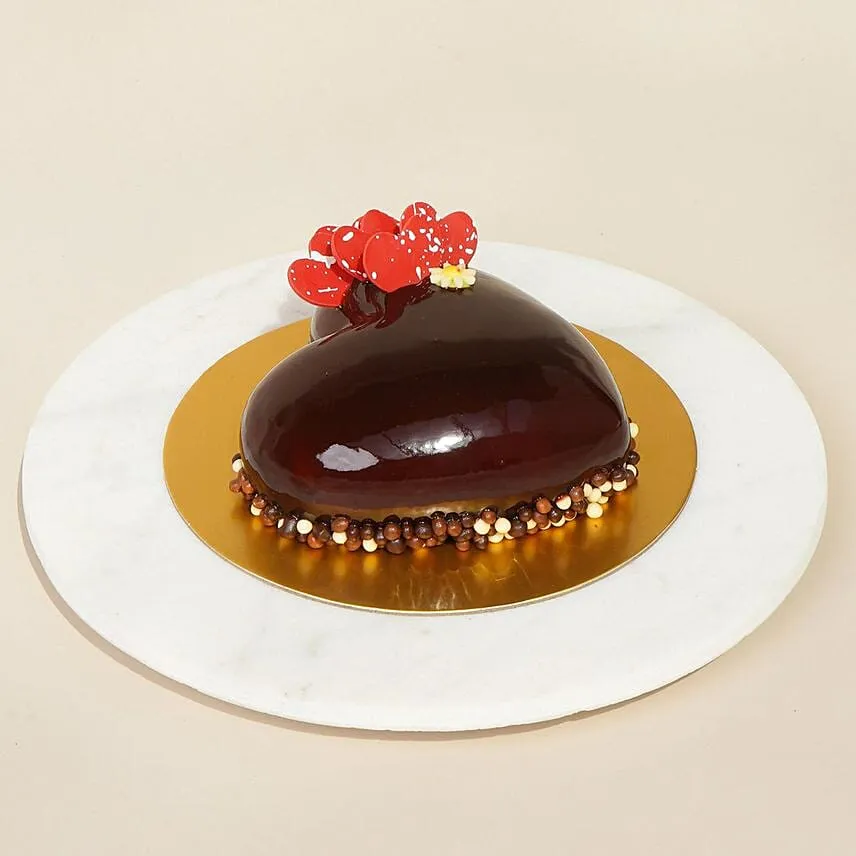 Triple Chocolate Heart Cake 500gm