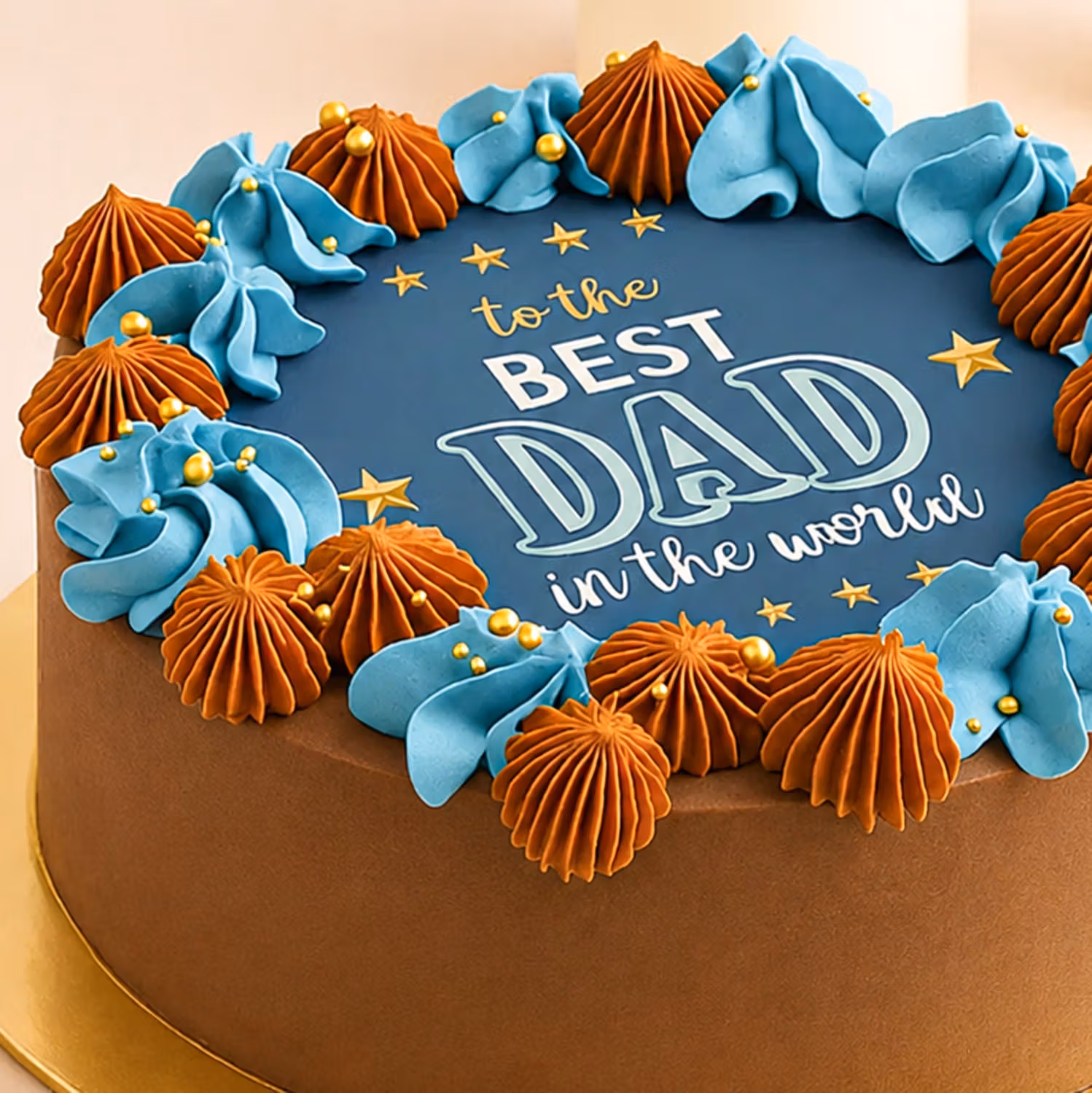Best Dad in the World Father's Day Chocolate Cake