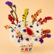 Elegant Father's Day Floral Bouquet in Glass Vase