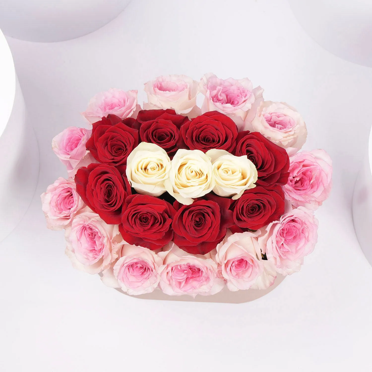 Sweet Valentine Trio - Luxurious 35 Roses in a Pink Oval Box