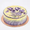 Elegant Iris Flower Chocolate Birthday Cake