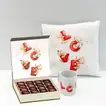 Delightful Valentine Love Combo: Cushion, Mug, and Belgian Chocolates