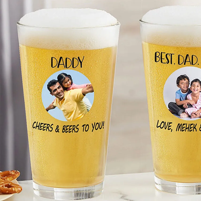 Photo Message On Pint Glass