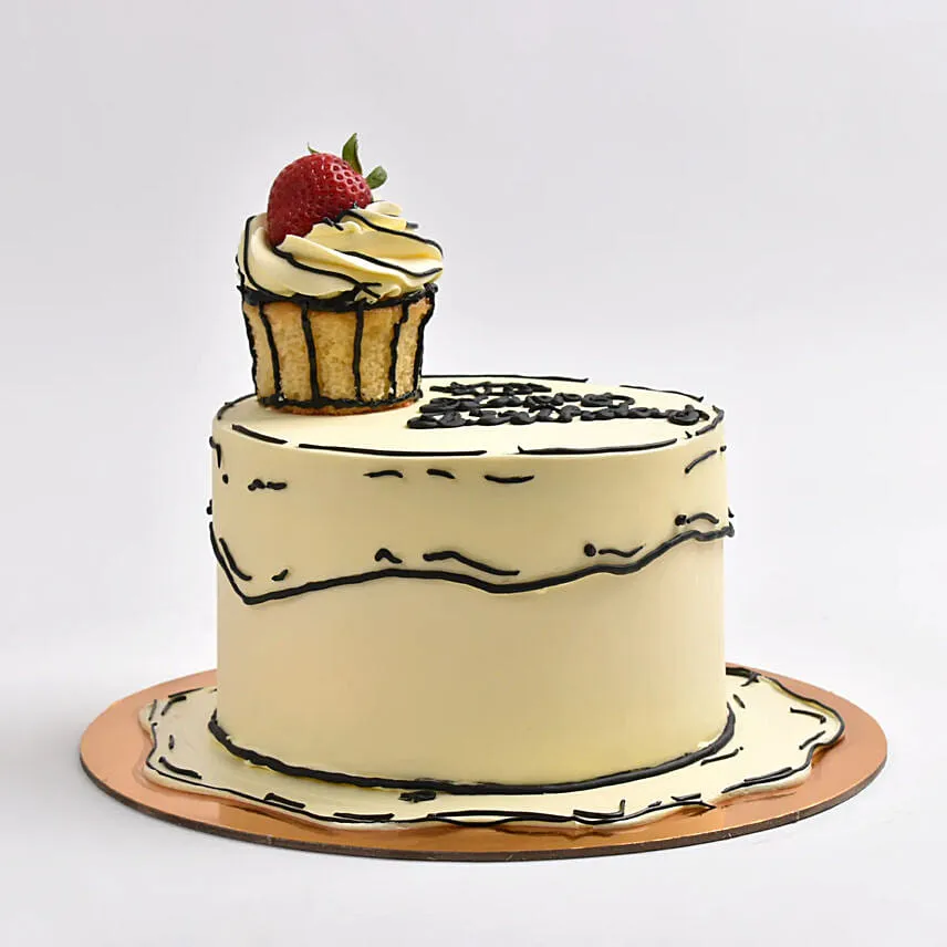 Comical Treat Birthday Red Velvet Cake