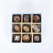 Empire Chocolate Gift Set: Baby Blue Box with Bouquet & Baby Boy Balloon - Chocolate 9 Pcs