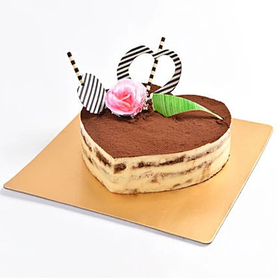 Delightful Tiramisu Heart Cake – Perfect for Celebrations