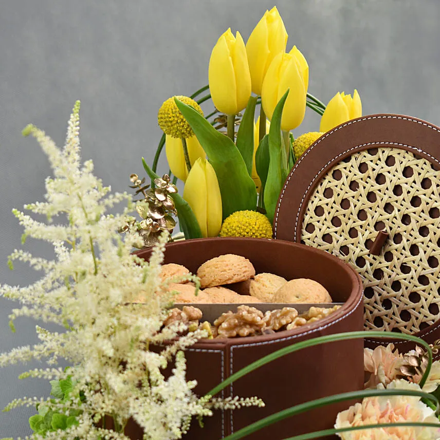 Flowery Hues with Nuts n Cookies
