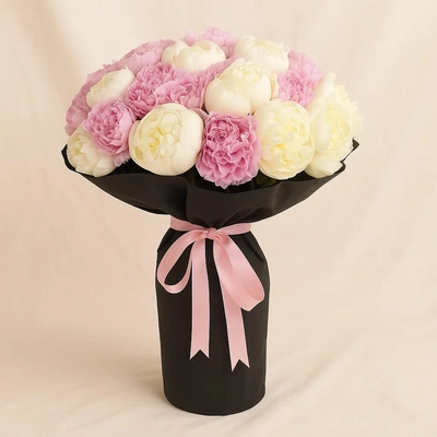 Pink & White Peonies Bouquet