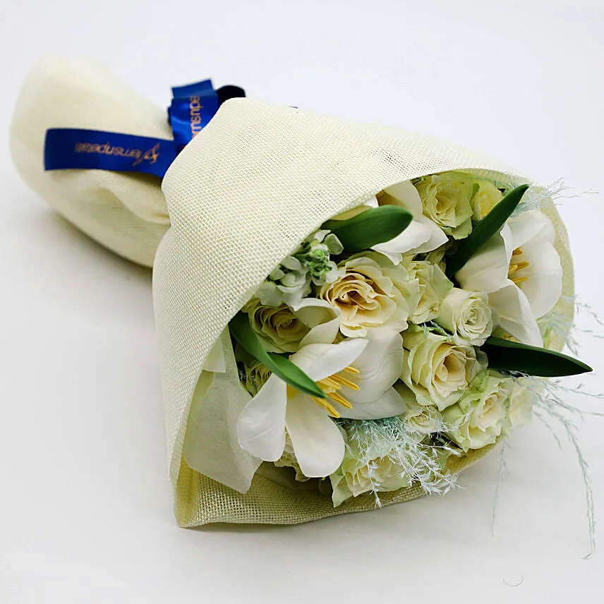 Serene Mixed Flowers Bouquet