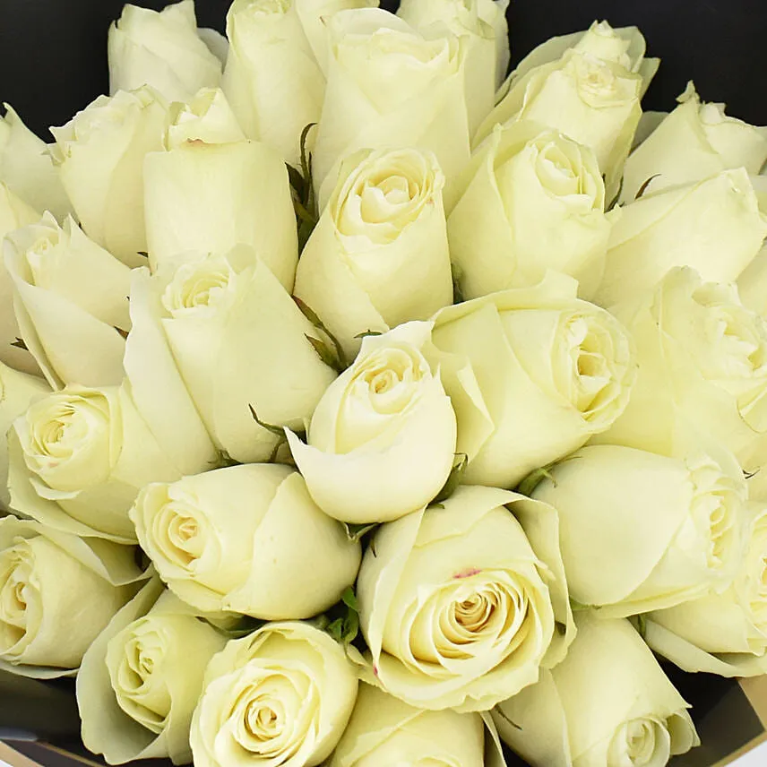 35 White Roses Designer Bouquet