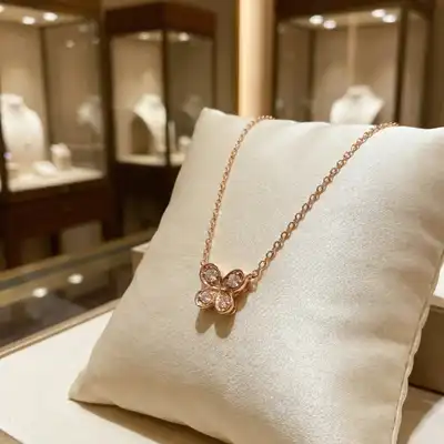 Joy Luster 18K Rose Gold Pendant with Diamonds