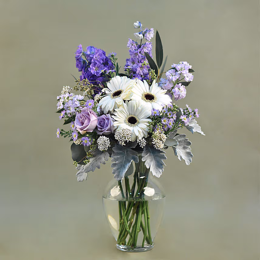 Soothing Mixed Flowers Vase