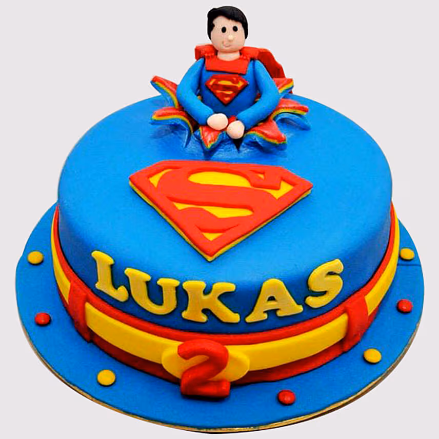 Superman Themed Cake