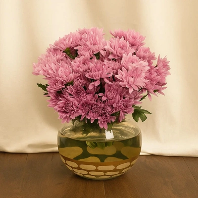 مزهرية ورد اقحوان راقية