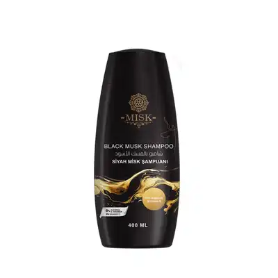 MISK Black Musk Shampoo 400ml - Enriched with Argan Oil & Vitamin E