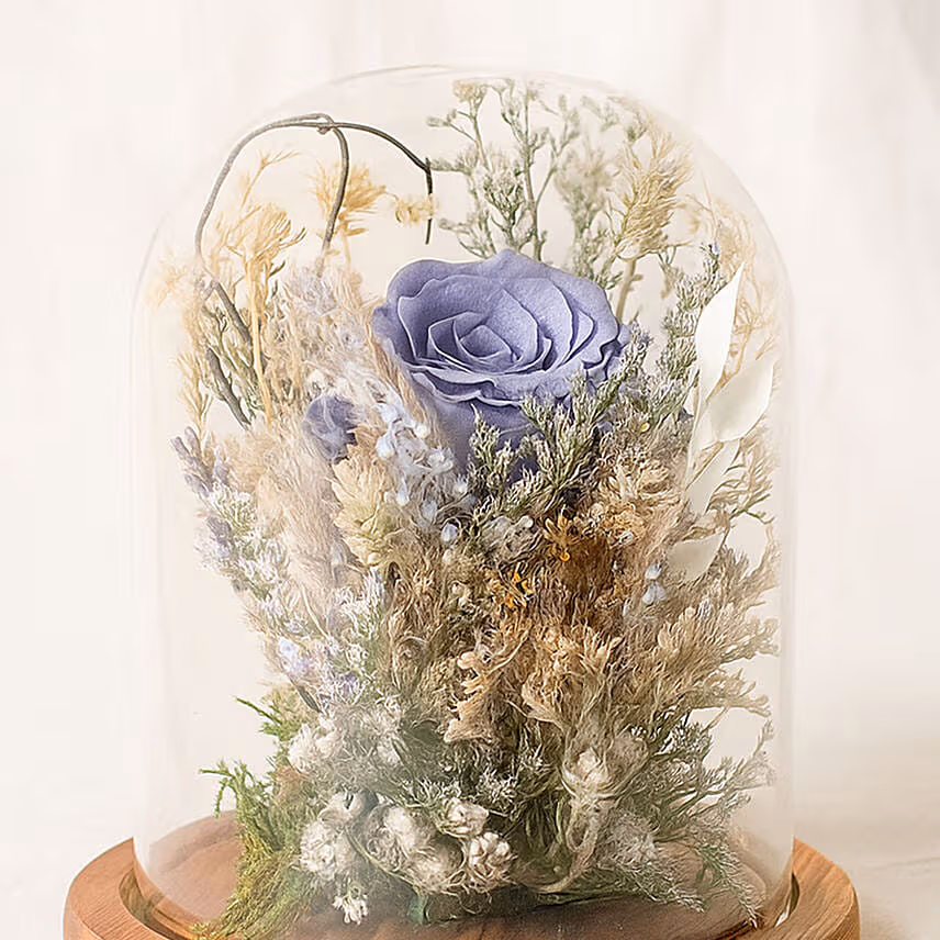 Forever Blue Preserved Rose