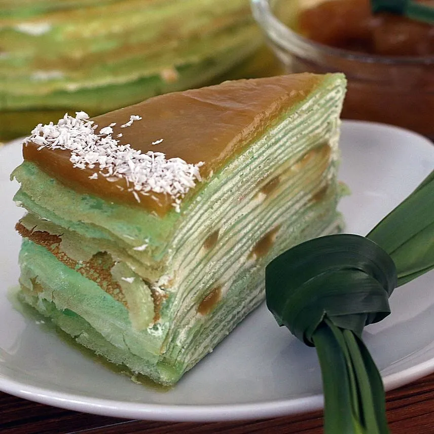 Tempting Pandan Kaya Crepe Cake