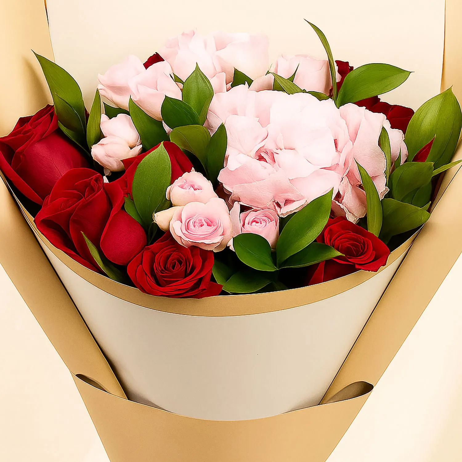 Grad Flowers - Elegant Pink and Red Roses Bouquet