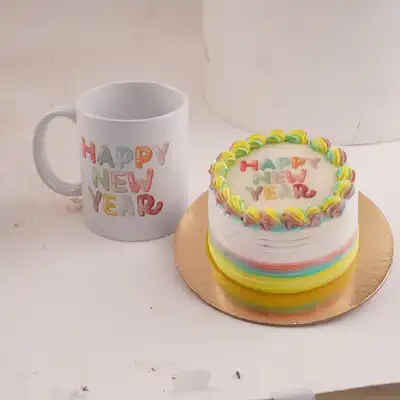 Festive New Year Mug & Cake Delight - Chocolate
