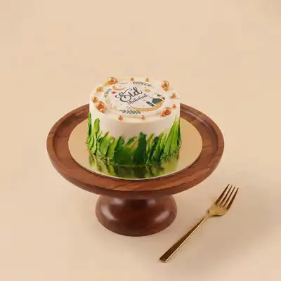 Elegant Eid Mubarak Vanilla Mini Cake