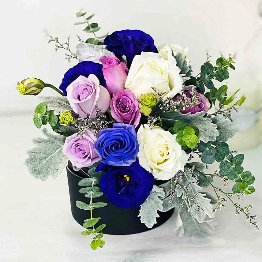 Box Of Mixed Roses with Ferreo Rocher