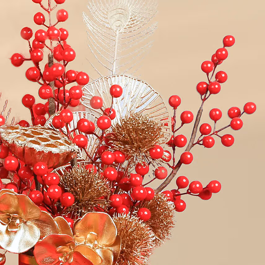 Prosperity Wishes Artificial Flower Box
