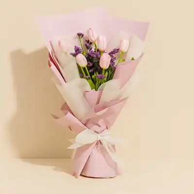 Pastel Pretty Blooms Bouquet - A Serene Floral Masterpiece