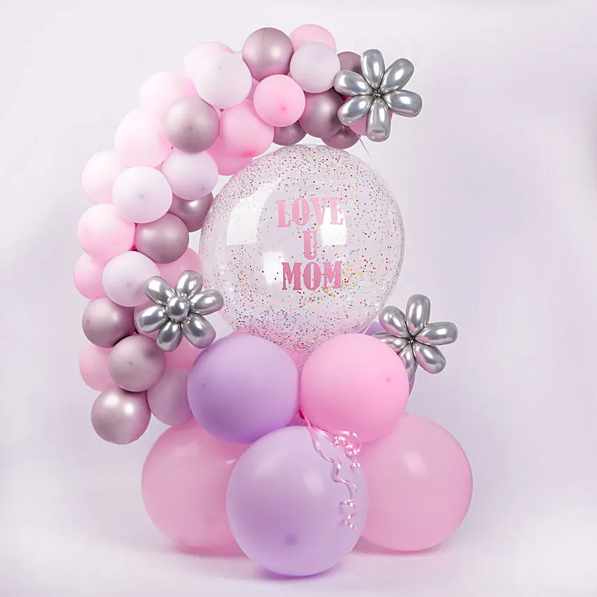 Love You Mom Balloon Arrangement