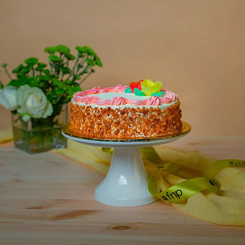Butter Sponge Cake With Ferrero Rocher