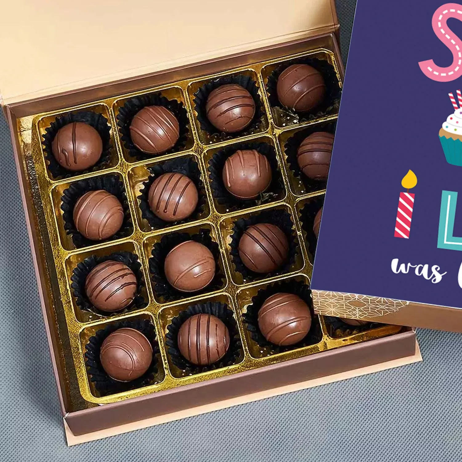 Delightful Birthday Wishes Chocolate Truffles Gift Box