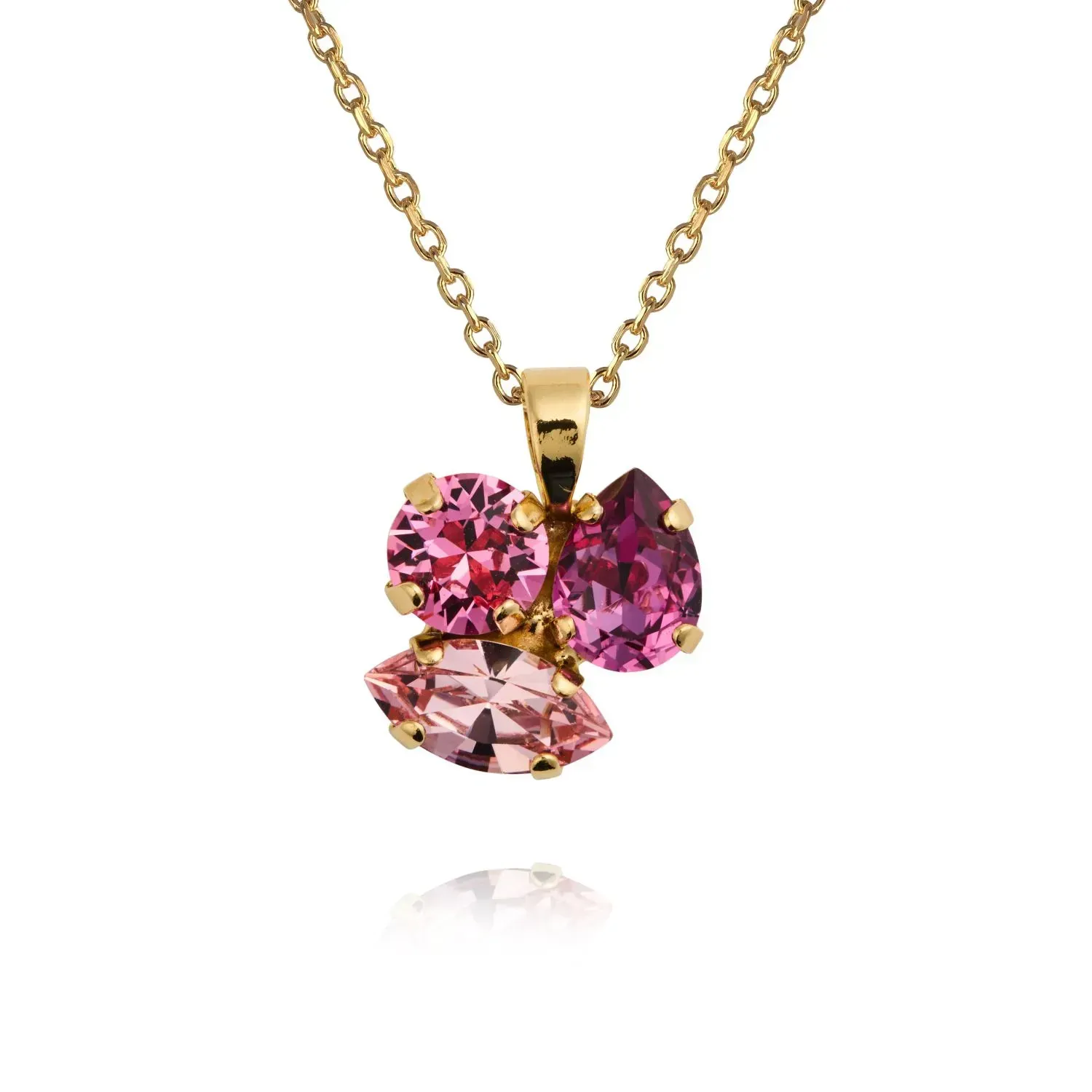 Caroline Svedbom Swarovski Crystals Dark Rose Jewllery Set